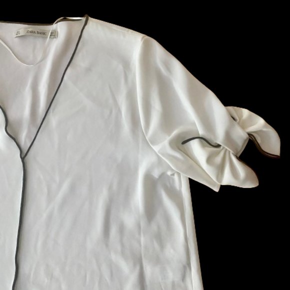 Zara White Blouse - Size Large - Picture 2 of 3
